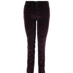 French connection Sz 4 velour purple stretch pants jeans